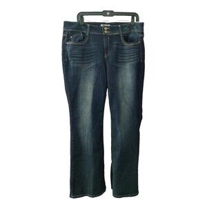 Vintage LEI Blue Denim Sophia Hipster Flare  Jeans Junior’s Size 17
